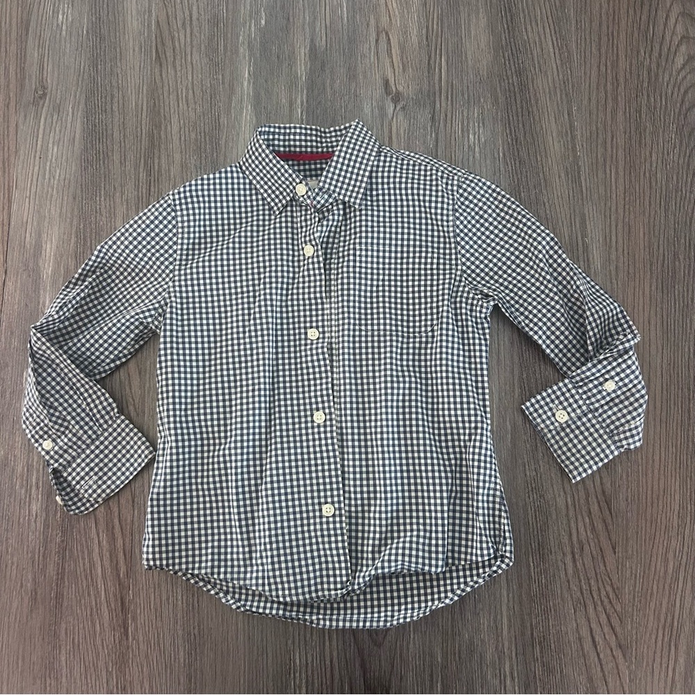 Mini Boden Boys Gingham shirt size 4-5